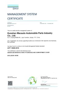 Kunshan Macauto IATF 16949-2016-13Dec23