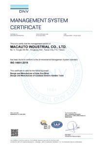 MACAUTO Taiwan ISO 14001-2015 certificate-24Aug26-30Apr29